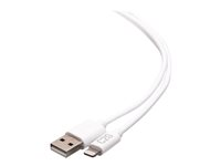 C2G 6ft Lightning to USB A - Power, Sync and Charging Cable - MFi - White - Lightning-kabel - USB hann til Lightning hann - 1.83 m - hvit C2G29906