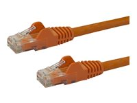 StarTech.com 10m CAT6 Ethernet Cable, 10 Gigabit Snagless RJ45 650MHz 100W PoE Patch Cord, CAT 6 10GbE UTP Network Cable w/Strain Relief, Orange, Fluke Tested/Wiring is UL Certified/TIA - Category 6 - 24AWG (N6PATC10MOR) - Koblingskabel - RJ-45 (hann) til RJ-45 (hann) - 10 m - CAT 6 - formstøpt, uten hindringer - oransje N6PATC10MOR