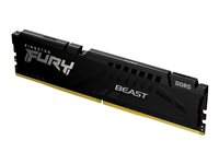 Kingston FURY Beast - DDR5 - modul - 16 GB - DIMM 288-pin - 5200 MHz / PC5-41600 - CL36 - 1.25 V - ikke-bufret - on-die ECC - svart KF552C36BBE-16