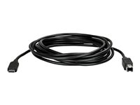 StarTech.com USB C to USB B Printer Cable - 10 ft / 3m - USB C Printer Cable - USB C to USB B Cable - USB Type C to Type B (USB2CB3M) - USB-kabel - 24 pin USB-C (hann) rett til USB-type B (hann) rett - Thunderbolt 3 / USB 2.0 - 3 m - svart - for P/N: SV231DHU34K6, SV231HU34K6, SV231QDPU34K, SV431HU34K6 USB2CB3M