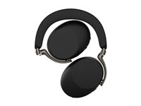 Jabra Evolve3 85 UC - Hodesett - full størrelse - Bluetooth - trådløs, kablet - aktiv støydemping - 3,5 mm jakk, USB-A via Bluetooth-adapter - lydisolerende - svart - med trådløs ladepute - UC-sertifisert 38599-989-989