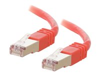 C2G Cat5e Booted Shielded (STP) Network Patch Cable - Koblingskabel - RJ-45 (hann) til RJ-45 (hann) - 10 m - STP - CAT 5e - formstøpt - rød 83800