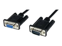 StarTech.com 2m Black DB9 RS232 Serial Null Modem Cable F/M - DB9 Male to Female - 9 pin Null Modem Cable - 1x DB9 (M), 1x DB9 (F), Black - Null modem-kabel - DB-9 (hunn) til DB-9 (hann) - 2 m - svart - for P/N: 1P3FPC-USB-SERIAL, ICUSB2321F, ICUSB2324I, ICUSB232V2, PEX2S953, PEX2S953LP SCNM9FM2MBK