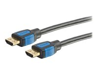 C2G 10ft HDMI Cable with Gripping Connectors - High Speed 4K HDMI Cable - 4K 60Hz - M/M - HDMI-kabel med Ethernet - HDMI hann til HDMI hann - 3.05 m - dobbeltisolert - svart - 4K-støtte 29678