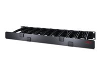 APC Horizontal Cable Manager Single-Sided with Cover - Rackkabelstyringspanel med deksel - svart - 1U - TAA-samsvar - for P/N: SMTL1000RMI2UC, SMX1000C, SMX1500RM2UC, SMX1500RM2UCNC, SMX750C, SMX750CNC AR8612