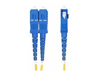 StarTech.com 3m (10ft) LC to SC (UPC) OS2 Single Mode Duplex Fiber Optic Cable, 9/125µm, Laser Optimized, 10G, Bend Insensitive, Low Insertion Loss - LSZH Fiber Patch Cord (SMLCSC-OS2-3M) - Koblingskabel - LC/UPC-enkeltmodus (hann) til SC/UPC-enkeltmodus (hann) - 3 m - 3 m - 2 mm - fiberoptisk - dupleks - 9 / 125 micron - OS1/OS2 - halogenfri, passiv - gul SMLCSC-OS2-3M