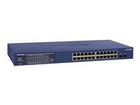 NETGEAR Smart GS724TPP - Switch - L3 Lite - smart - 24 x 10/100/1000 (PoE+) + 2 x 1000Base-X SFP (opplink) - rackmonterbar - PoE+ (380 W) GS724TPP-100EUS